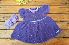 Vestido de Crochê para bebê Menina