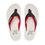 Chinelo Kenner Kinno Branco Vermelho e Preto - DER02 - Shux