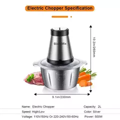 Procesador de Alimentos Biolomix BC615 - Picador de Carne Eléctrico - comprar online