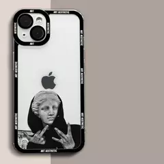 Funda de Teléfono Transparente Arte Estético David Mona Lisa para iPhone - Glovitecno