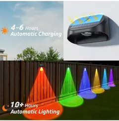 Lámparas de Pared Solares Brillantes RGB con 8 Colores - tienda online