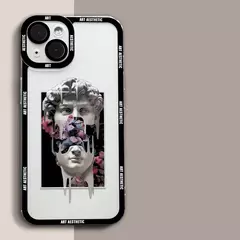 Funda de Teléfono Transparente Arte Estético David Mona Lisa para iPhone - Glovitecno