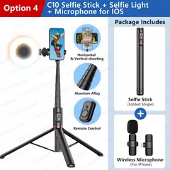 Selfie Stick con Control Remoto Inalámbrico - Tripode Portátil de 72 Pulgadas - Glovitecno