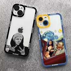 Funda de Teléfono Transparente Arte Estético David Mona Lisa para iPhone - comprar online