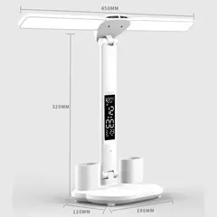 Lámpara de Mesa Doblada con Reloj y Termómetro HUANJI - Glovitecno