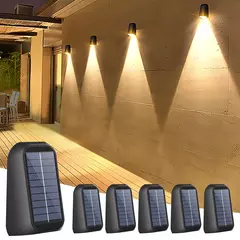 Lámparas de Pared Solares Brillantes RGB con 8 Colores