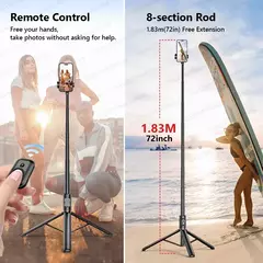 Selfie Stick con Control Remoto Inalámbrico - Tripode Portátil de 72 Pulgadas - comprar online