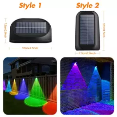 Imagen de Lámparas de Pared Solares Brillantes RGB con 8 Colores