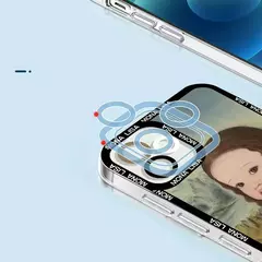 Funda de Teléfono Transparente Arte Estético David Mona Lisa para iPhone