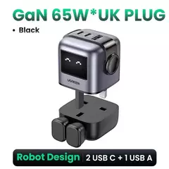 Cargador UGREEN 65W GaN - Diseño Robot y Carga Rápida 4.0