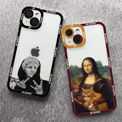 Funda de Teléfono Transparente Arte Estético David Mona Lisa para iPhone en internet