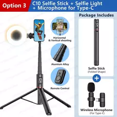 Selfie Stick con Control Remoto Inalámbrico - Tripode Portátil de 72 Pulgadas