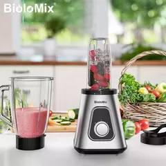 BioloMix 1300W Smoothie Blender con Jarra de Vidrio de 1.5L