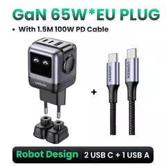 Cargador UGREEN 65W GaN - Diseño Robot y Carga Rápida 4.0 - tienda online