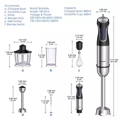 BioloMix 5 en 1 Batidora de Inmersión