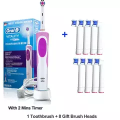 Oral B Electric Toothbrush 2D Rotary Vibration Clean Charging Tooth Brush Cross - Glovitecno