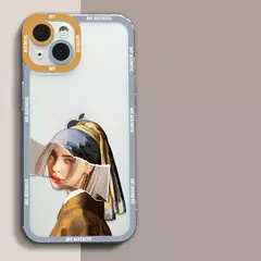 Funda de Teléfono Transparente Arte Estético David Mona Lisa para iPhone - Glovitecno