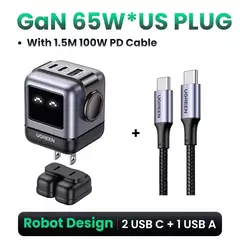 Cargador UGREEN 65W GaN - Diseño Robot y Carga Rápida 4.0 - comprar online