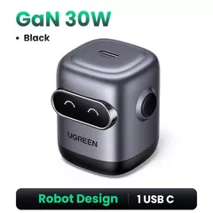 Cargador Ugreen 65W 30W GaN - Diseño Robot