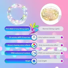 Dreamcolor Rgb Led Strip WS2812B Bluetooth Smart String Fairy Lights - comprar online