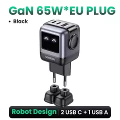 Cargador UGREEN 65W GaN - Diseño Robot y Carga Rápida 4.0 - Glovitecno