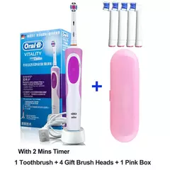 Oral B Electric Toothbrush 2D Rotary Vibration Clean Charging Tooth Brush Cross - Glovitecno