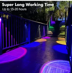 Lámparas de Pared Solares Brillantes RGB con 8 Colores