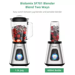 BioloMix 1300W Smoothie Blender con Jarra de Vidrio de 1.5L en internet