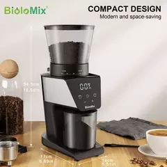 Biolomix Molinillo de Café con Muela Cónica y Pantalla Digital - comprar online