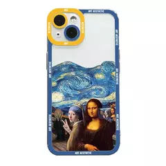 Funda de Teléfono Transparente Arte Estético David Mona Lisa para iPhone