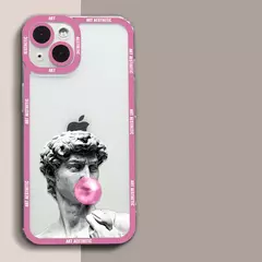 Funda de Teléfono Transparente Arte Estético David Mona Lisa para iPhone - tienda online