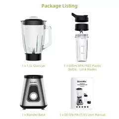 BioloMix 1300W Smoothie Blender con Jarra de Vidrio de 1.5L en internet