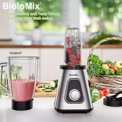 BioloMix 1300W Smoothie Blender con Jarra de Vidrio de 1.5L