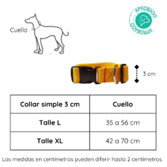 Collar Simple 3 Cm - TALLE L/XL - tienda online