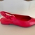 Calcado Fechado Feminino Sling Back Vermelho