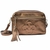 BOLSA BRONZE METALIZADA TRANSVERSAL COURO