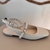 Calcado Fechado Feminino Sling Back Off White - loja online