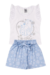 Conjunto Feminino Infantil Frozen com Glitter