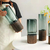 Botanical round glass vase with wooden base - buy online