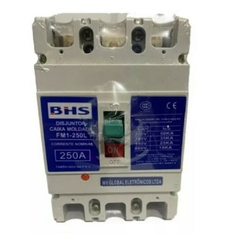 Disjuntor Caixa Moldada Tripolar BHS FM1-250L-140 140A 50kA