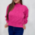 Blusa Tricats Gola Trico Trecce - Pink - Bel Magazine