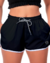 KIT 2 Shorts Feminino Moda Praia Moderno Liso Preto e Estampado Degradê Preto e Branco na internet