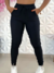 Calça feminina skinny jogger cintura alta bengaline com lycra confortavel com bolso punho - loja online