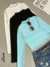 Imagem do Kit 3 Blusa Cropped de manga longa feminino malha canelada