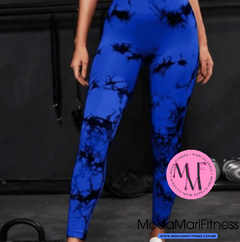 calça legging Gabi em estampa marmorizada com Empina bumbum (Suplex) - Moda Mari Fitness 