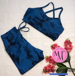 Conjunto Gabi em Tecido Marmorizado Top Alcinha + Short (Suplex) - comprar online