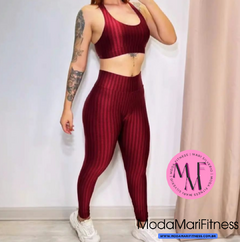 Conjunto Fitness Heloisa em tecido 3D - Top Nadador + Calça (Suplex) - comprar online