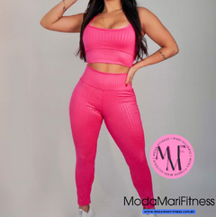 Conjunto Fitness Heloisa em tecido 3D - Top Alcinha + Calça (Suplex)