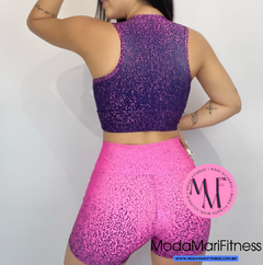 Conjunto Fitness Eli em Degrade Top nadador + Short (Suplex) - comprar online