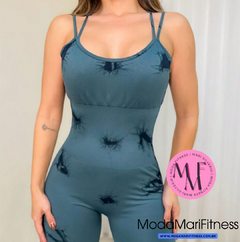 Macaquinho Fitness Beatriz com estampa marmorizada e Empina bumbum - Calça - comprar online